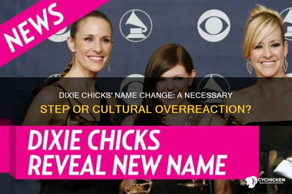 have the dixie chicks change their name