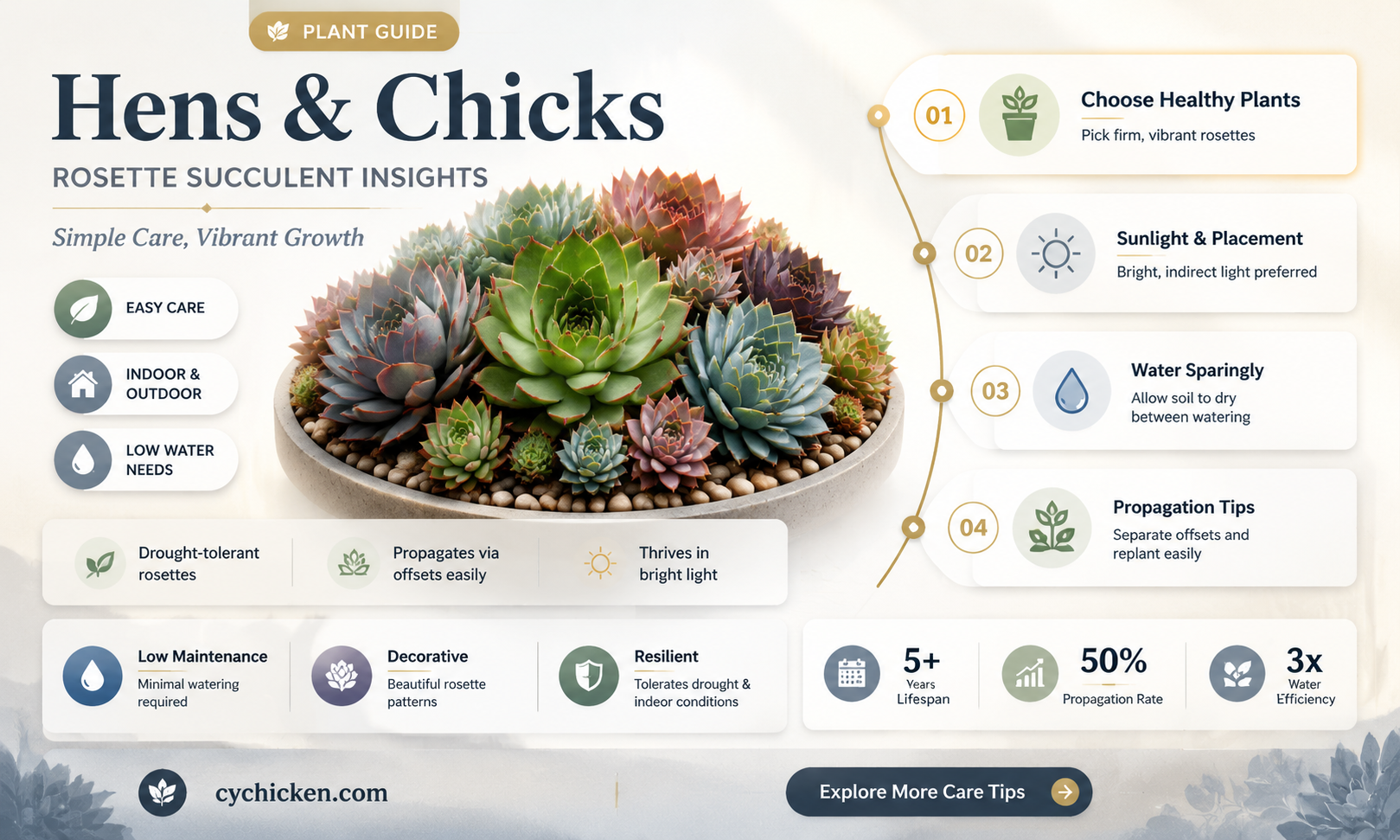 are hens and chicks a rosette succulent