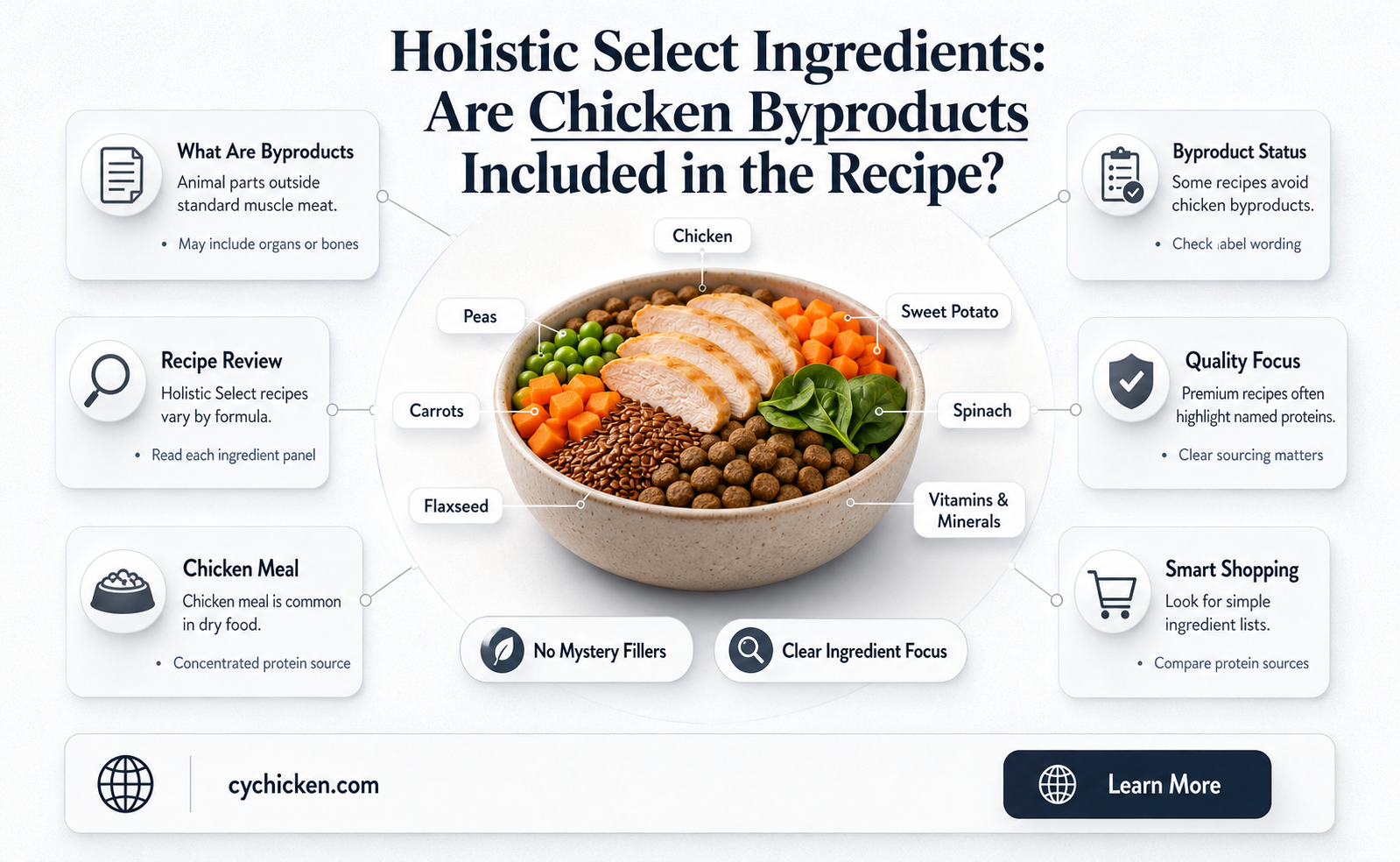 are there chicken byproducts in holistic select