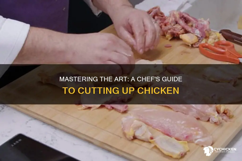 how a chef cuts up a chicken