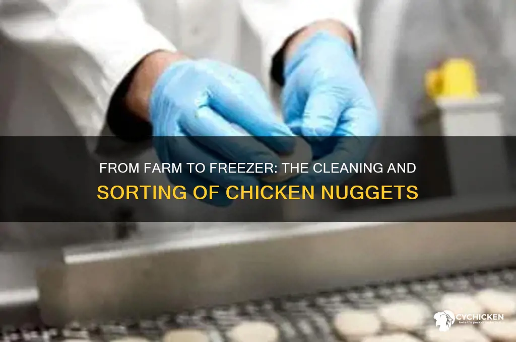 how are chicken nuggets cleaned and sorted
