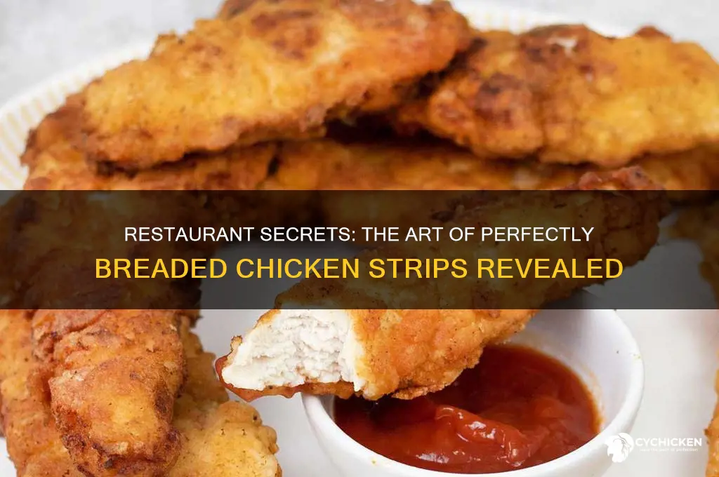 how are chicken strips breaded in restaurant