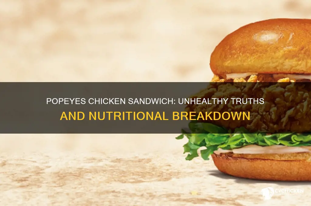 how bad is a popeyes chicken sandwich for you