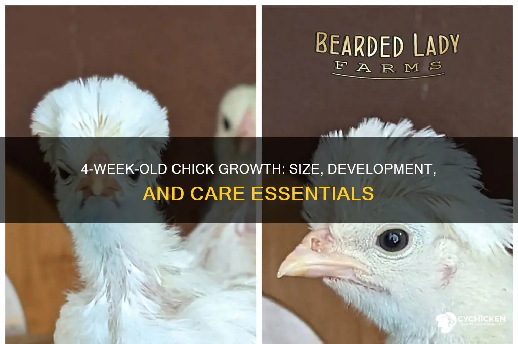 how big are 4 week old chicks