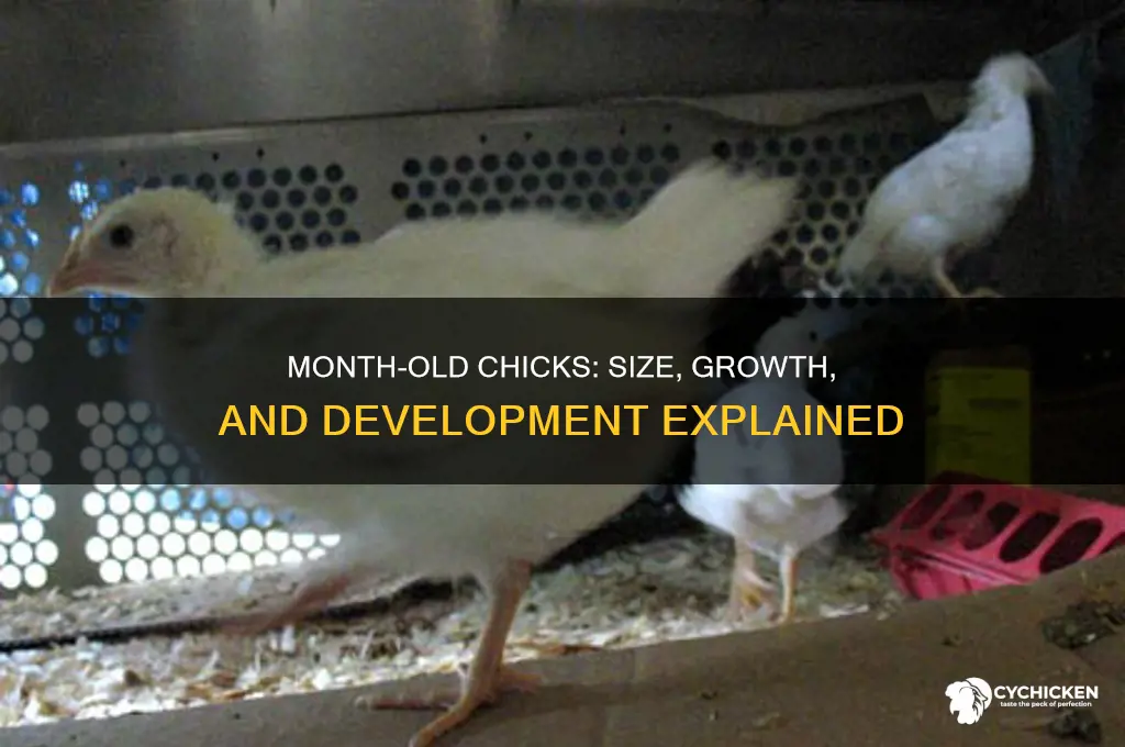 how big are chicks at 1 month