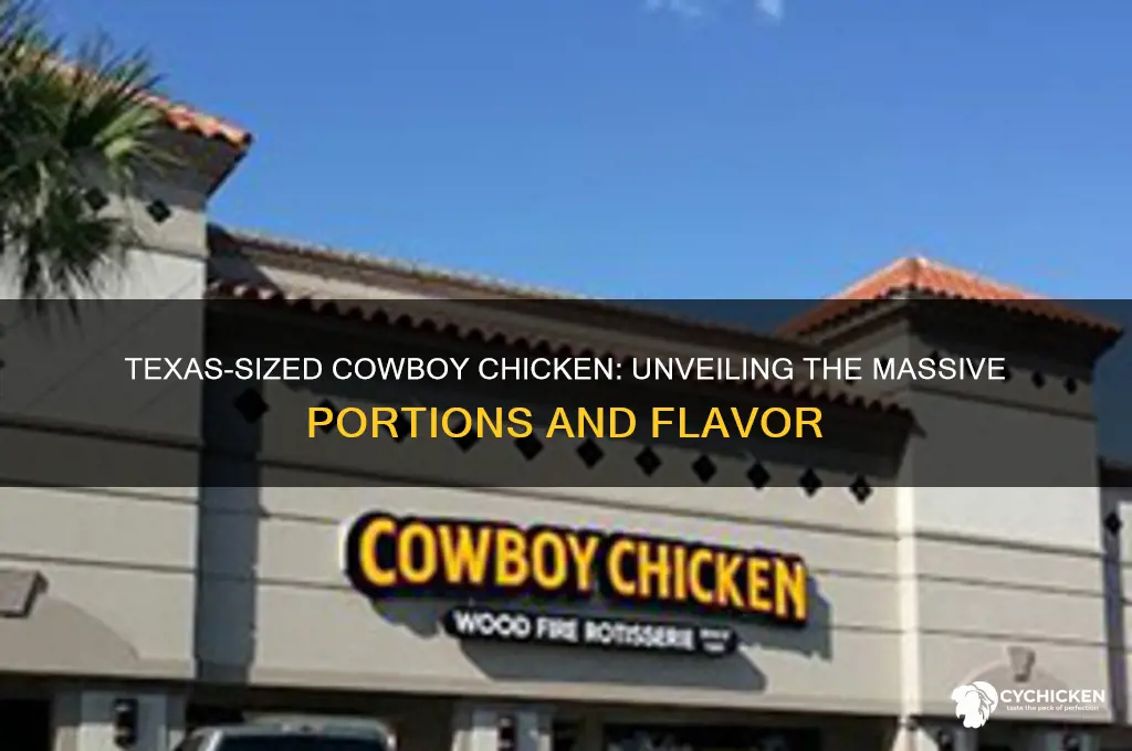 how big are cowboy chicken texas size