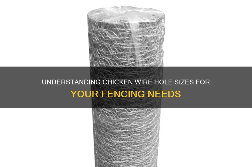 how big are the holes in chicken wire