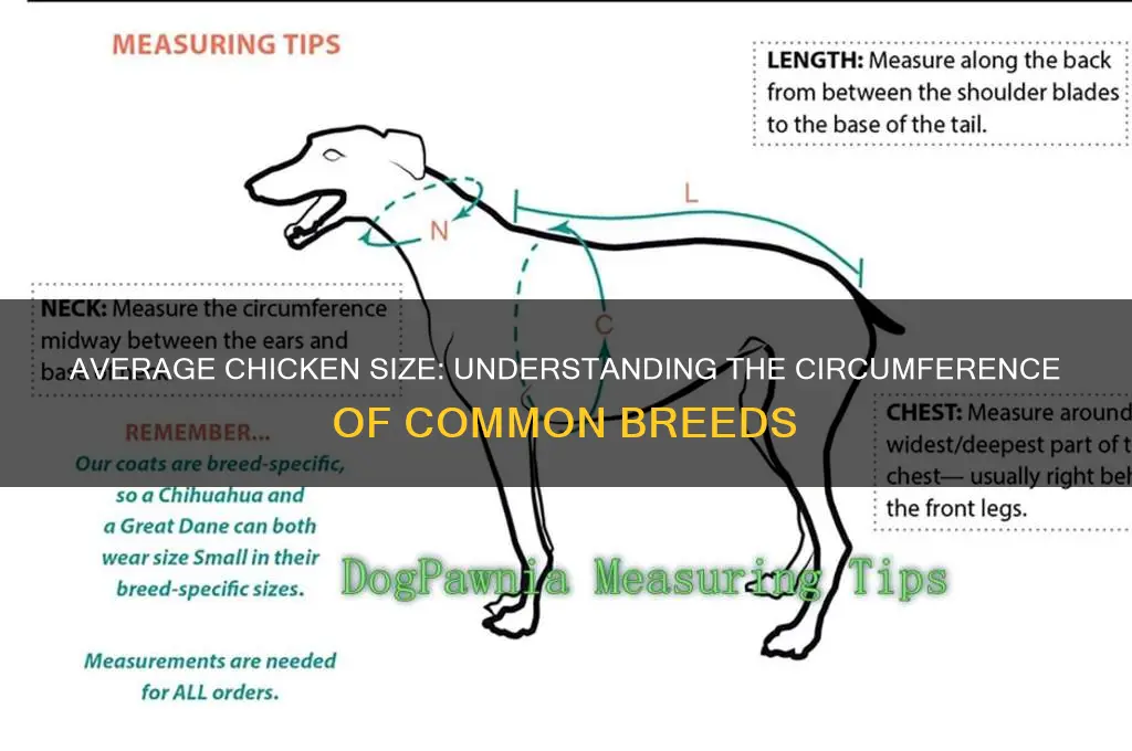 how big around is the average chicken