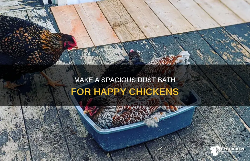 how big does a chicken dust bath need to be