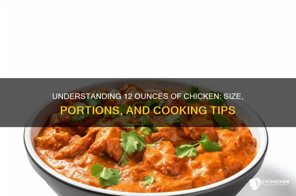 how big is 12 ounces of chicken