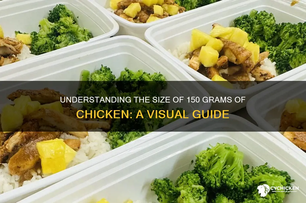 how big is 150 grams of chicken