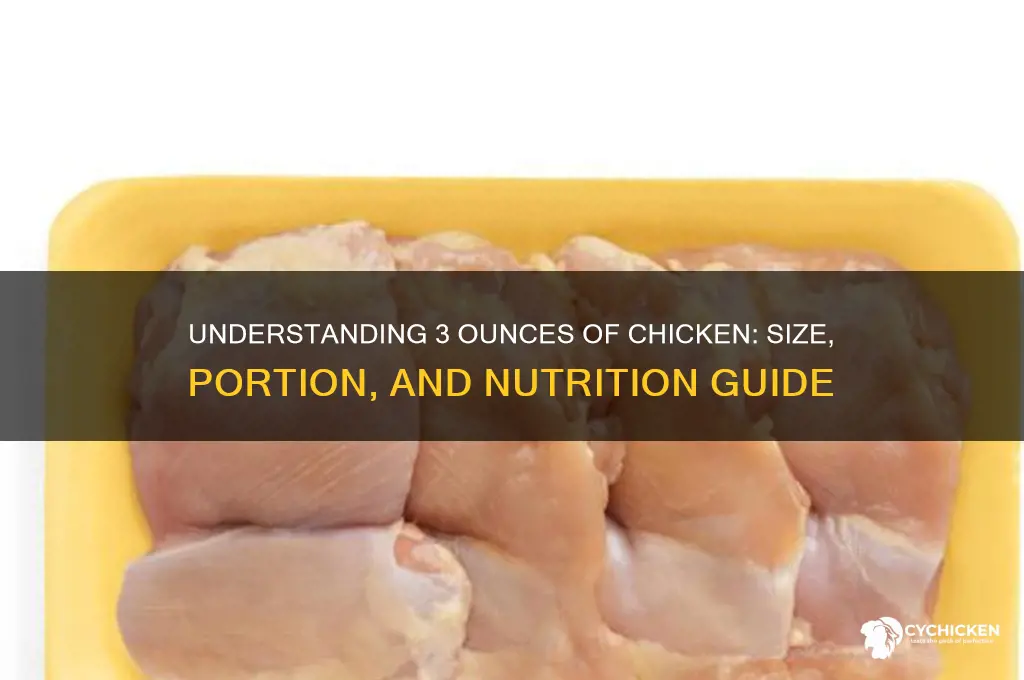 how big is 3 onces of chicken