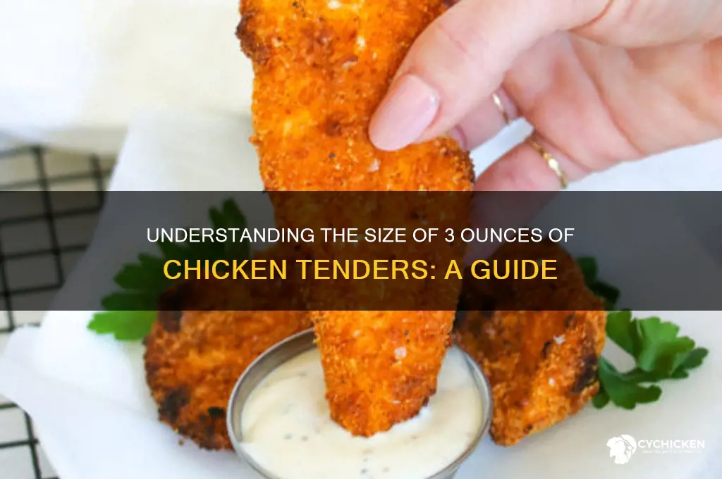 how big is 3 ounces of chicken tenders