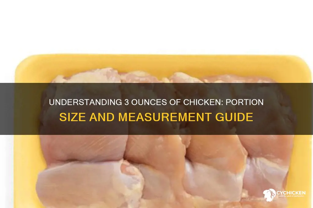 how big is 3 ounces of chicken