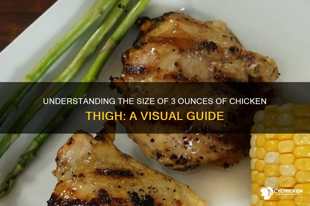 how big is 3 oz of chicken thigh