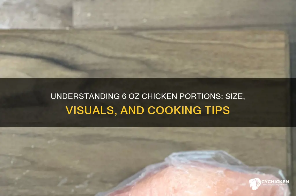 how big is 6 oz of chicken