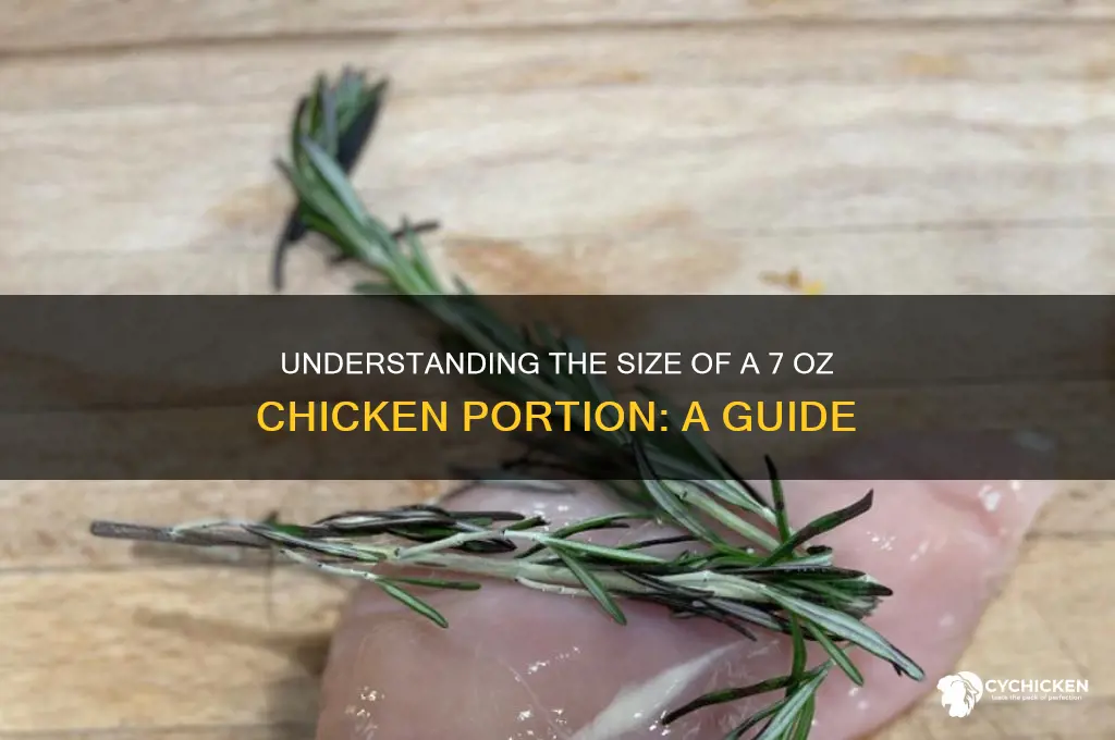 how big is 7 oz piece of chicken