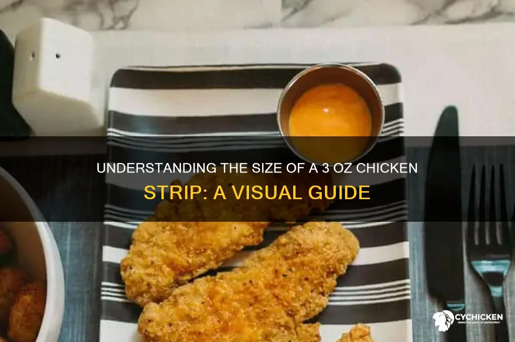 how big is a 3 oz chicken strip