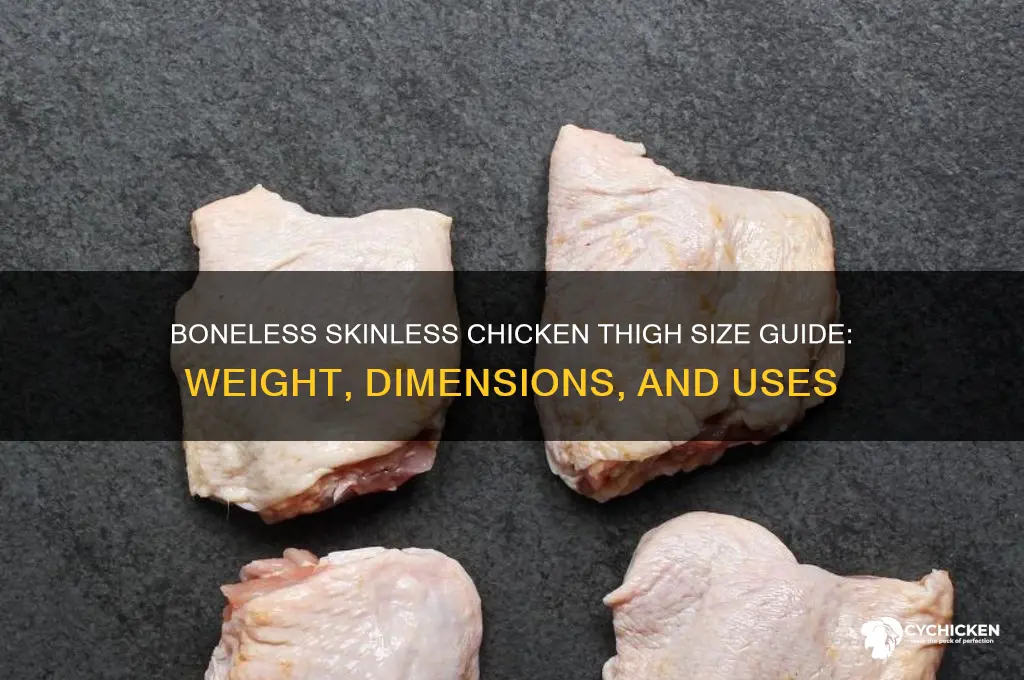 how big is a boneless skinless chicken thigh