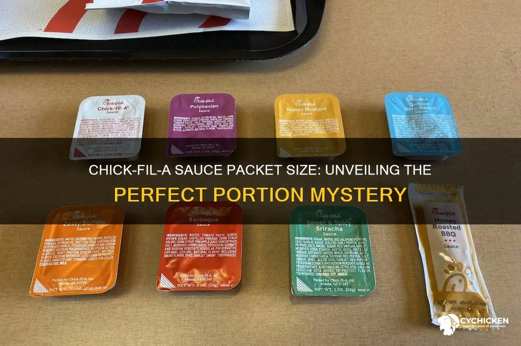 how big is a chick fil a sauce packet