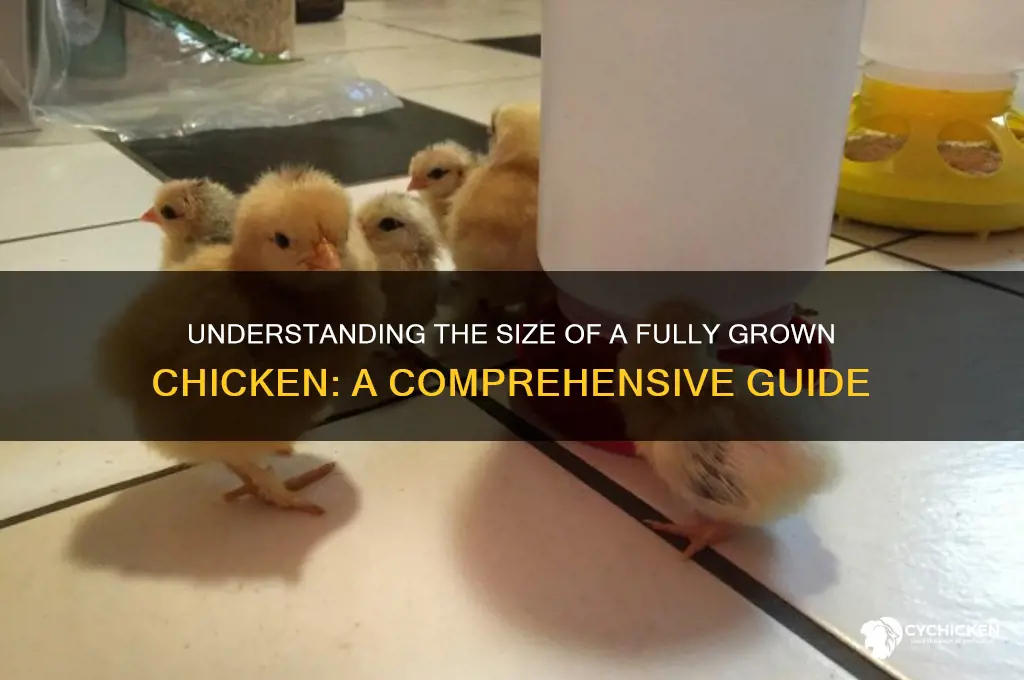 how big is a full grown chicken