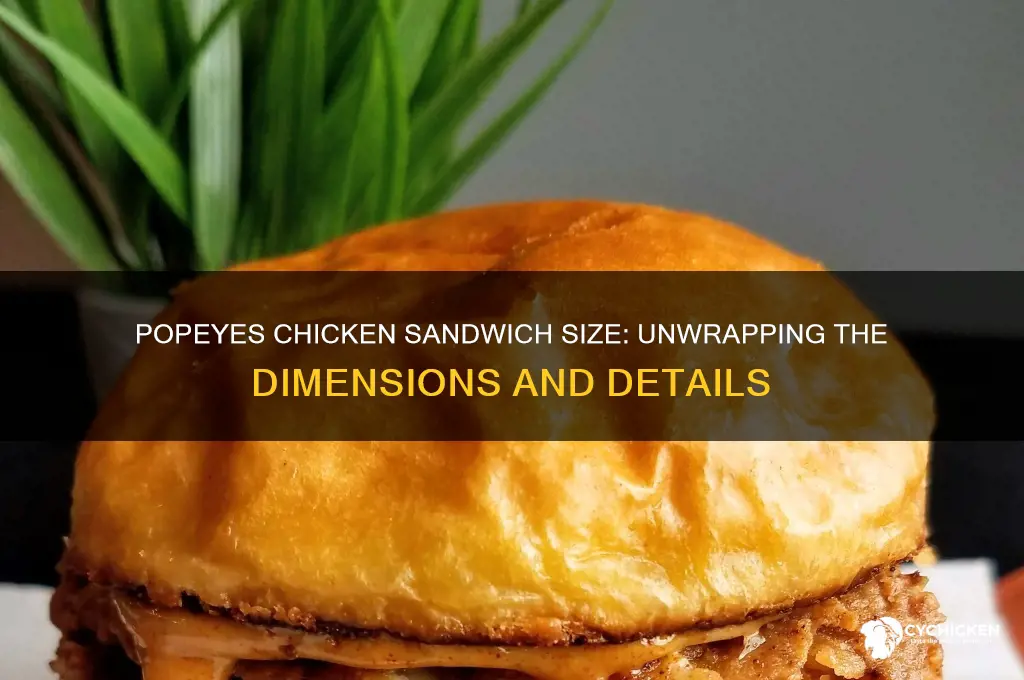 how big is a popeyes chicken sandwich