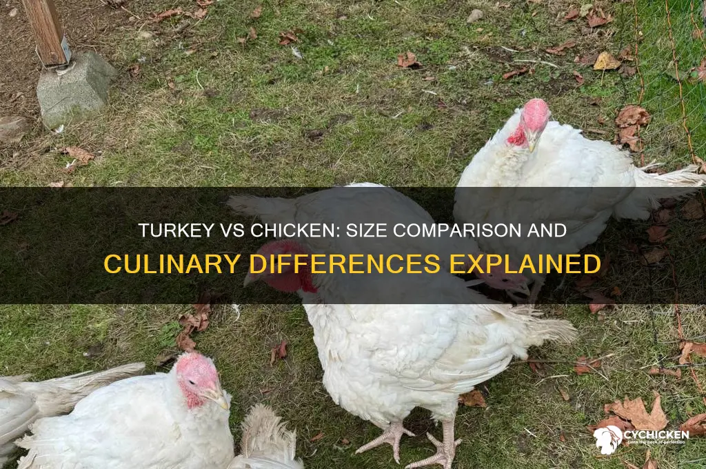 how big is a turkey vs chicken