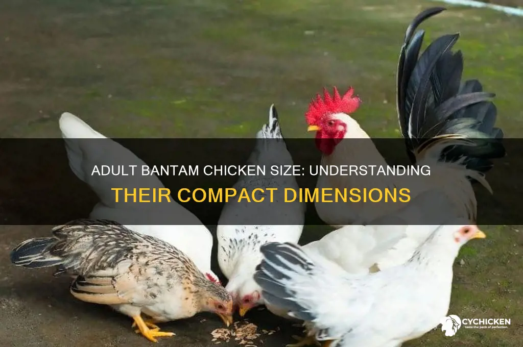 how big is an adult bantam chicken