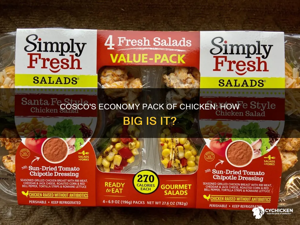 how big is the economy pack of chicken at cosco