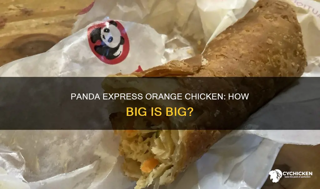 how big is the panda express large orange chicke