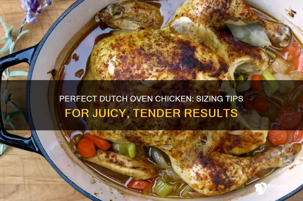 how big of a dutch over for chicken