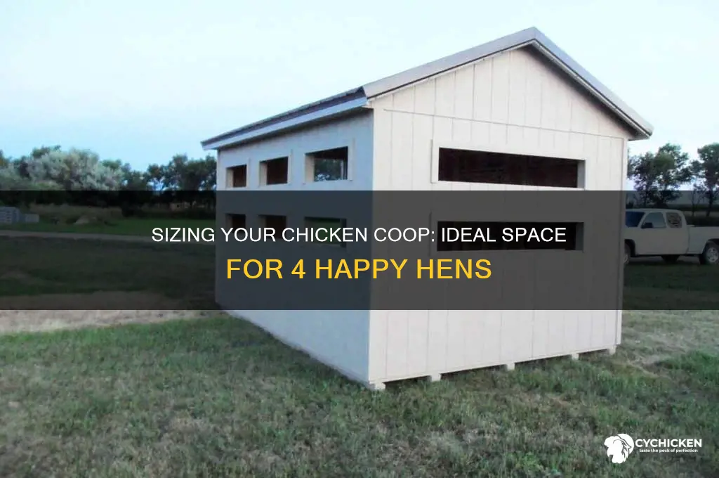how big of chicken house for 4 chickens