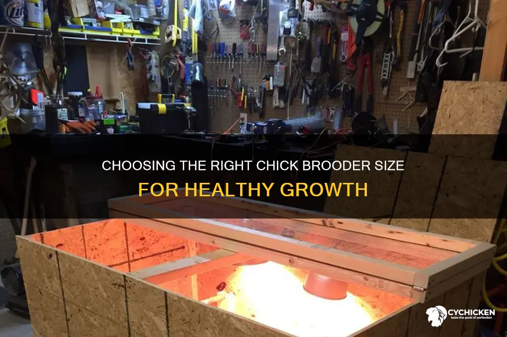 how big should a chick brooder be
