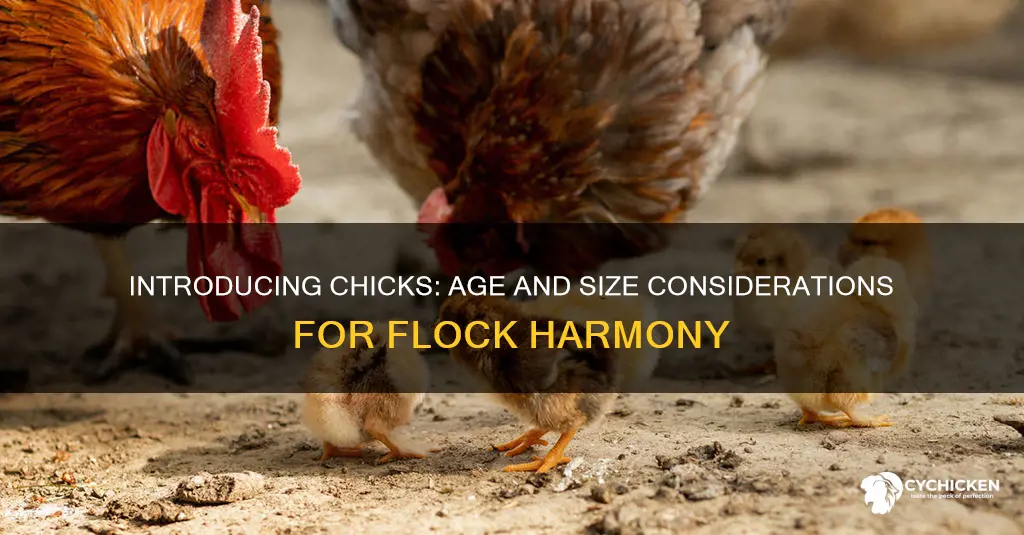 how big should chicks be before introducing to flock