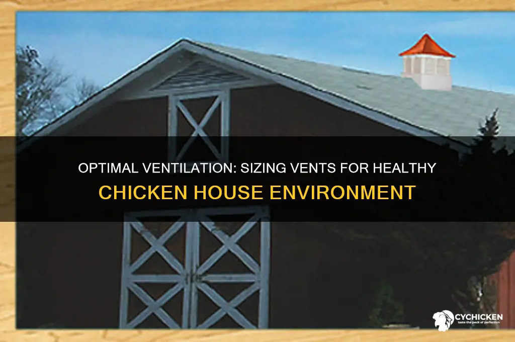 how big should vent be in chicken house