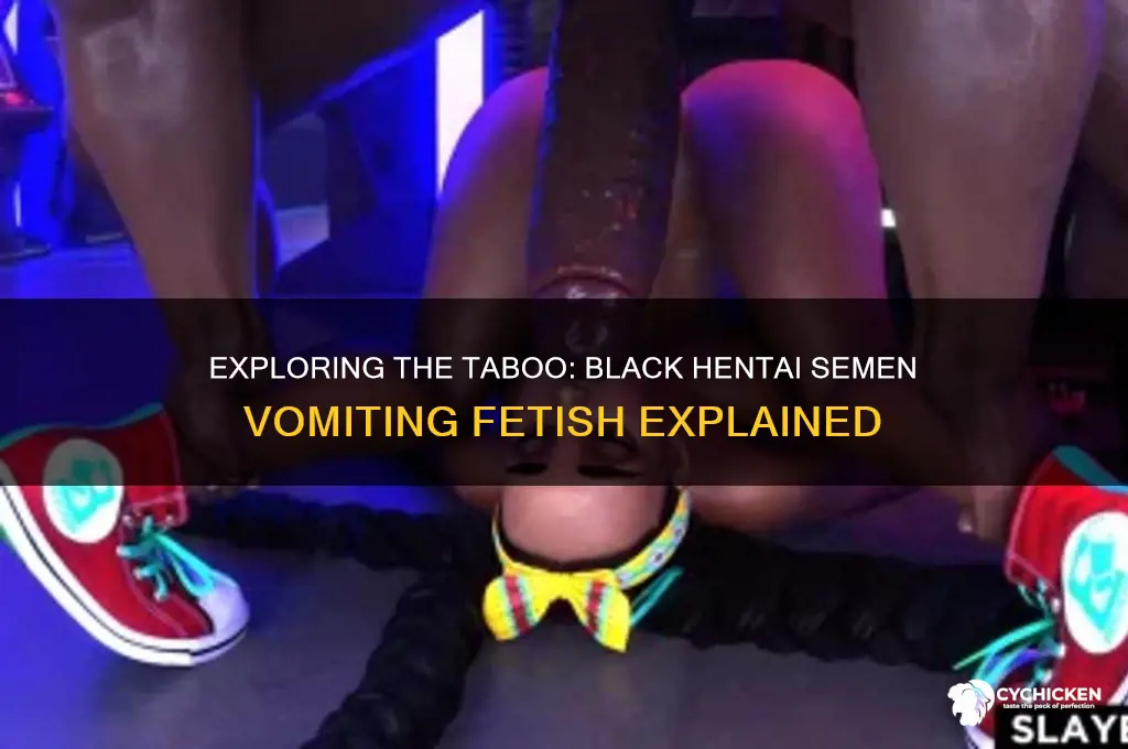 how black hentai chick throwing up semen