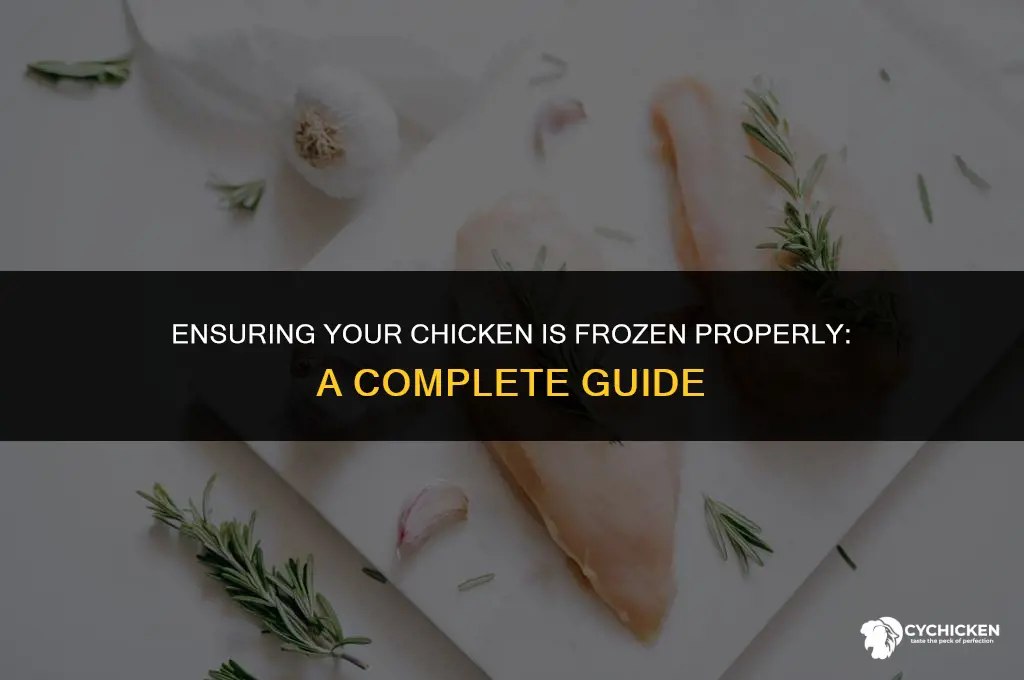 how can you tell if chicken is frozen proerly