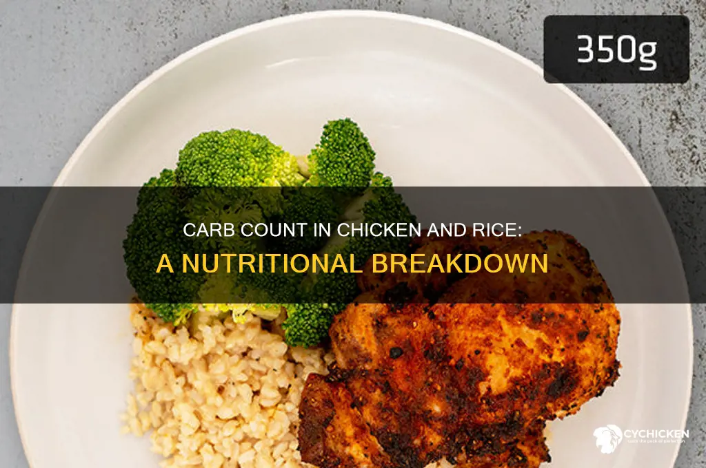 how carbs is in chicken and rice