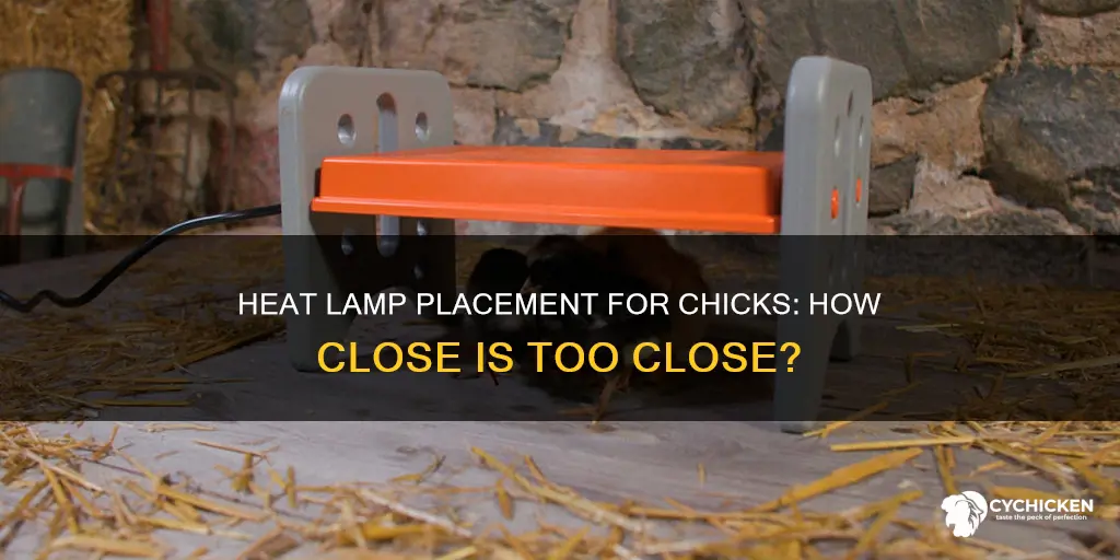 how close do heat lamp need to be for chicks