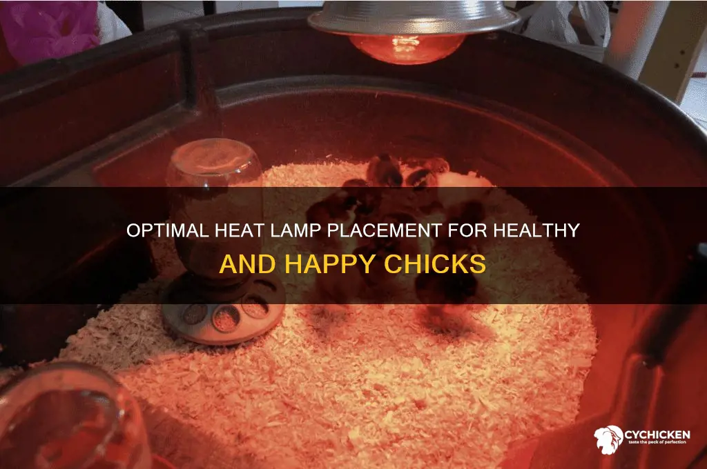 how close to chicks should heat lamp be