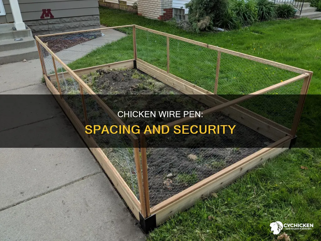 how closed to space post for chicken wire pen