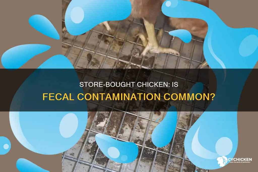 how common is fecal contamination of store bought chicken