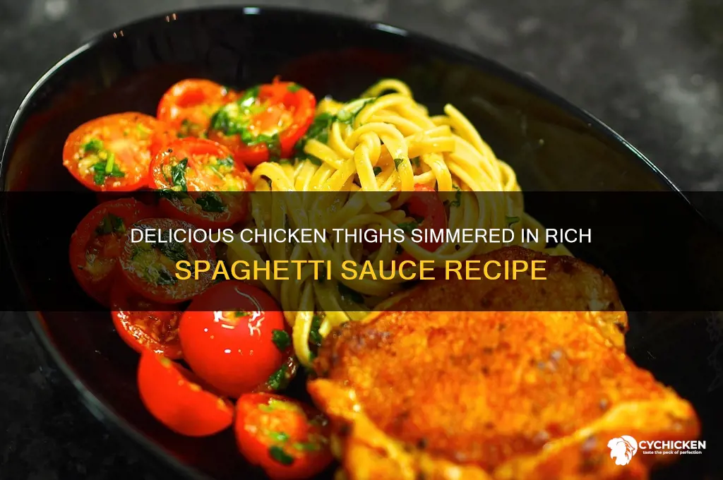 how cook chicken thighs in spaghetti sauce