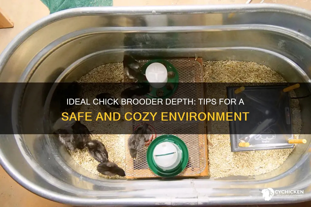 how deep should a chick brooder be