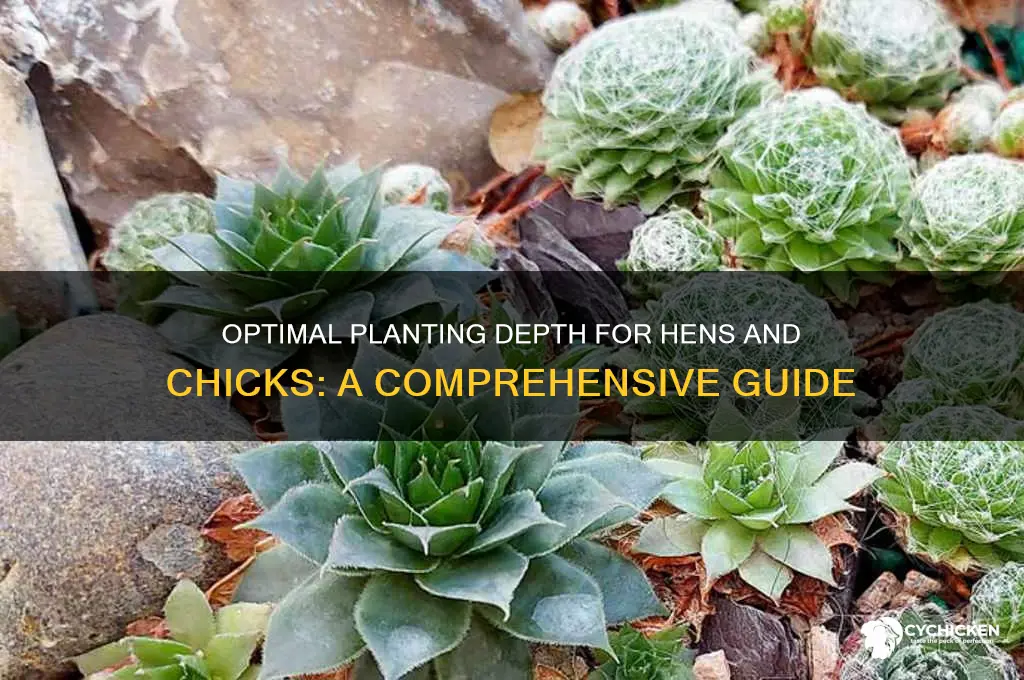 how deep to plant hens and chicks