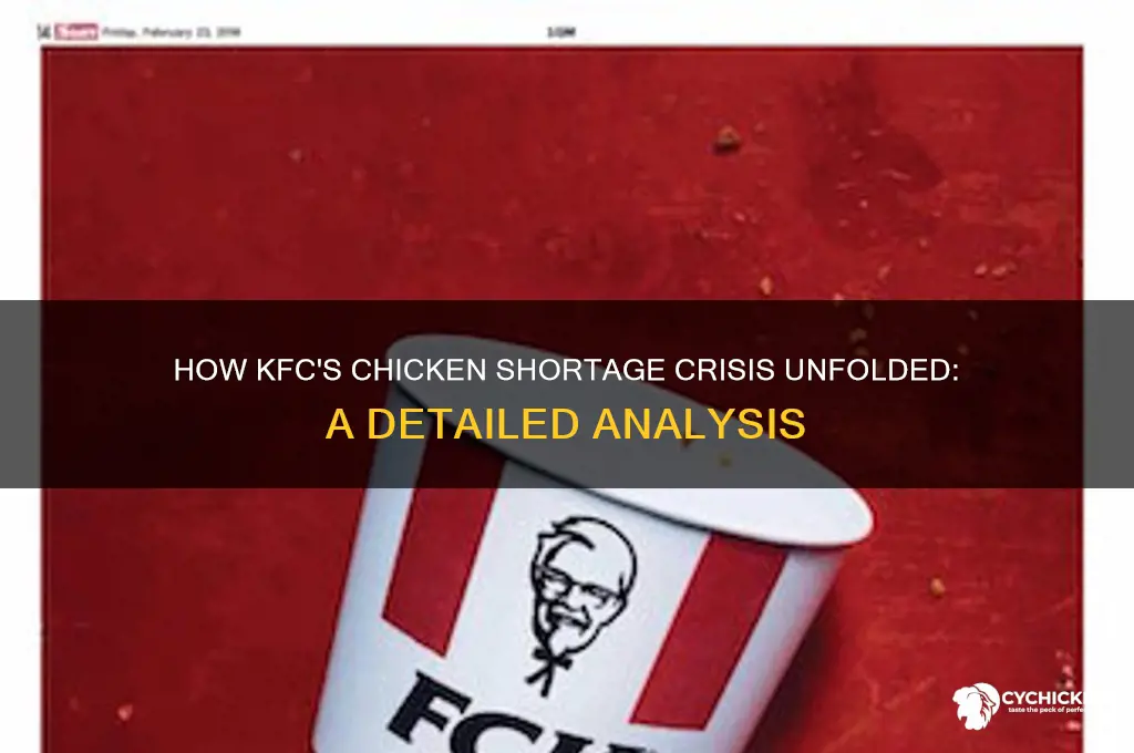 how did kfc ran out of chicken