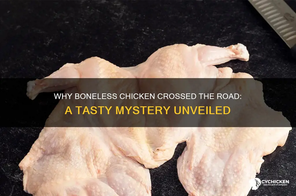 how did the boneless chicken cross the road