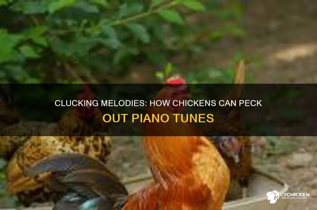 how do a chicken play the piano