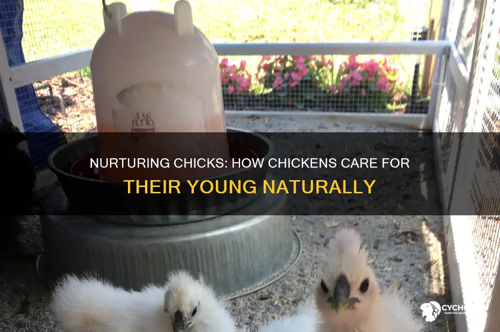 how do chicken take care of their young