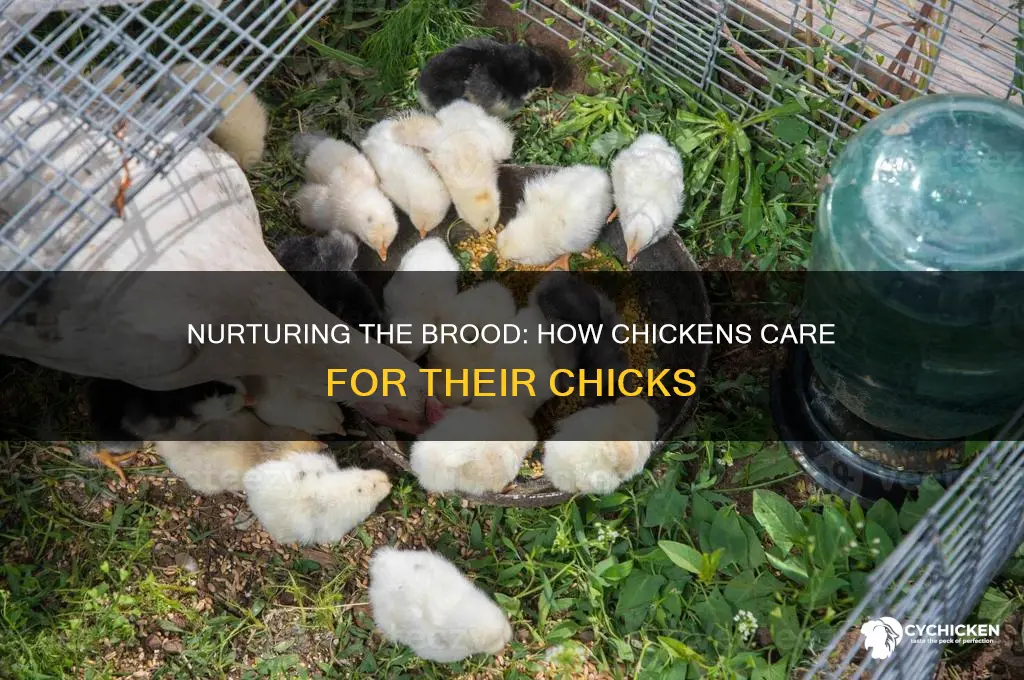 how do chickens take care of chicks
